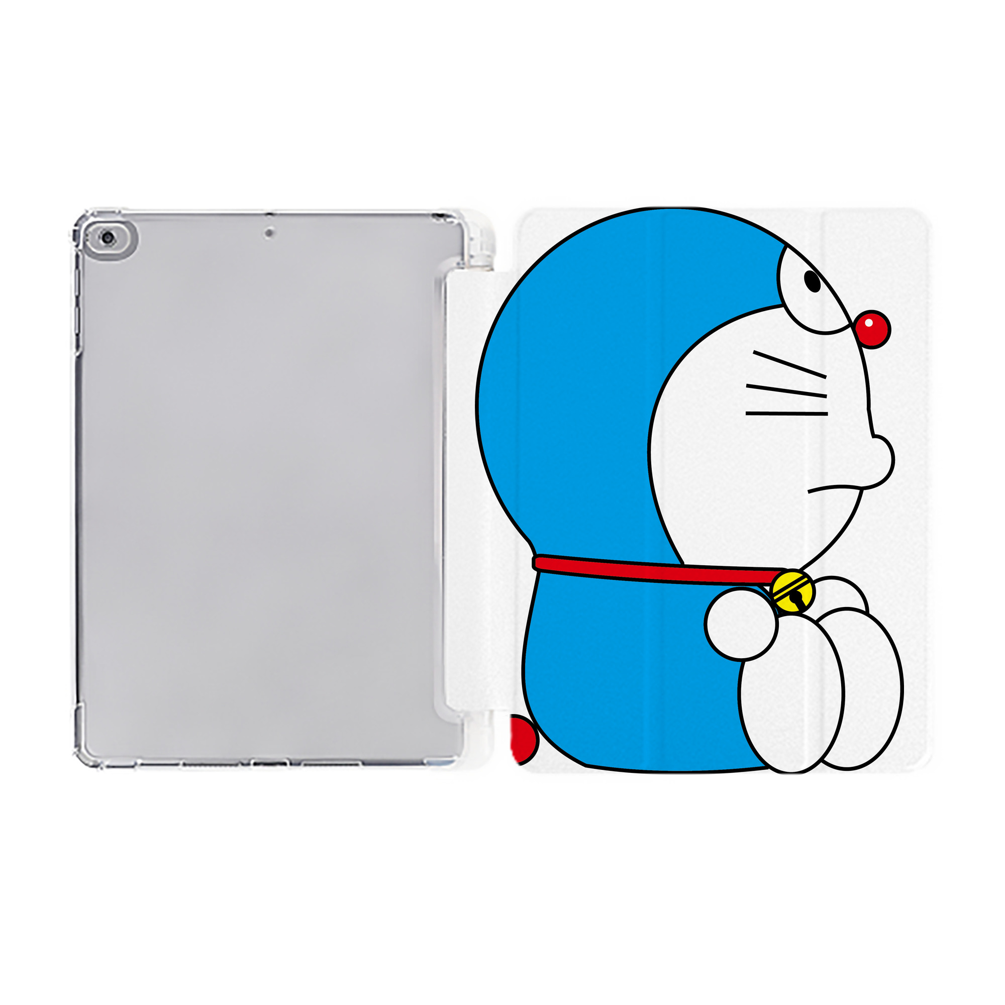 （画像用） ドラえもん Doraemon IPad ケース ペン収納付き 三つ折りスタンド PUレザー×シリコン 対応機種9.5/10.5/10.9インチ